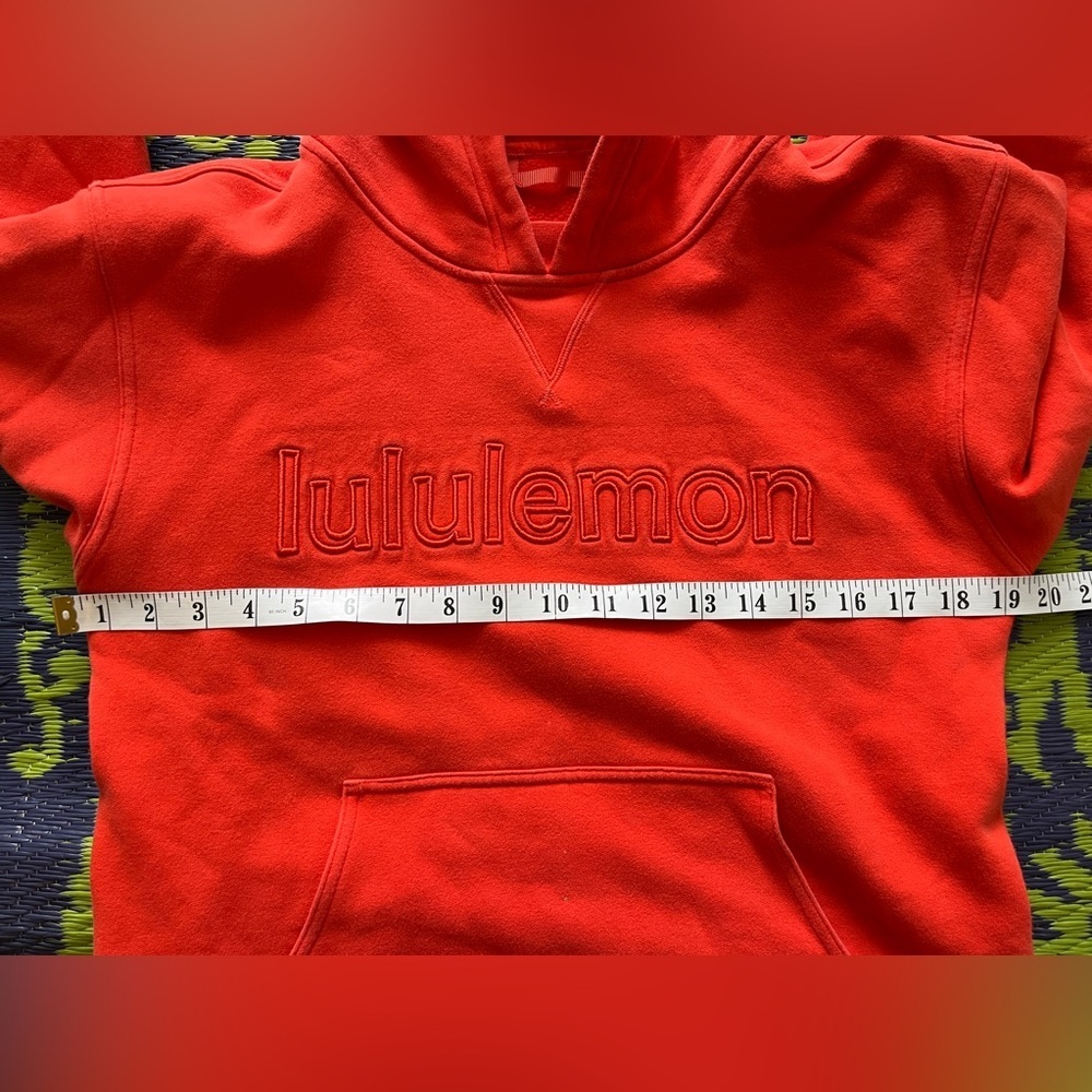 lululemon All Yours Hoodie Graphic Size Small Warm Coral Orange - Picture 7 of 8